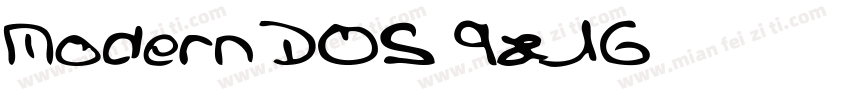 Modern DOS 9x16字体转换